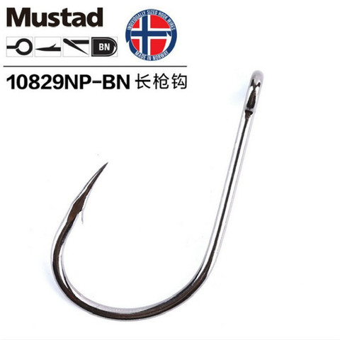 Mustad ganchos para Pesca de mar 10829 # plantilla cebos de gancho arenque de Pesca del esturión ganchos océano Anzuelos Pesca Acesory 1 pack/lote Anzol ► Foto 1/6