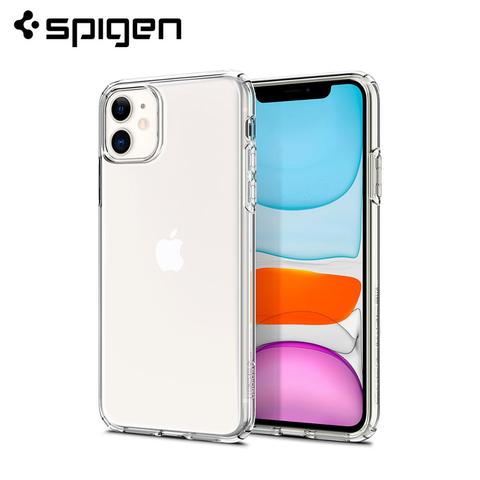 Funda de cristal líquido Spigen para iPhone 11, carcasa ligera y antideslizante de TPU suave y Flexible ► Foto 1/6