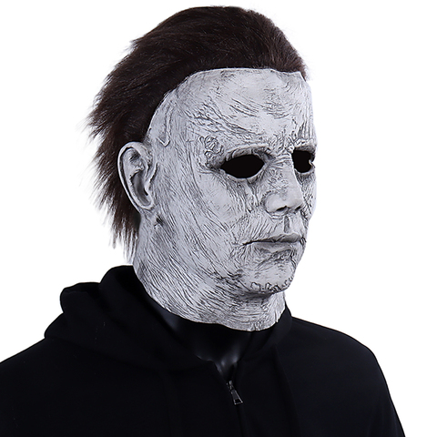 Máscara de Michael Myers para Halloween, Cosplay de terror, casco de látex, fiesta de disfraces, accesorios de disfraces ► Foto 1/6