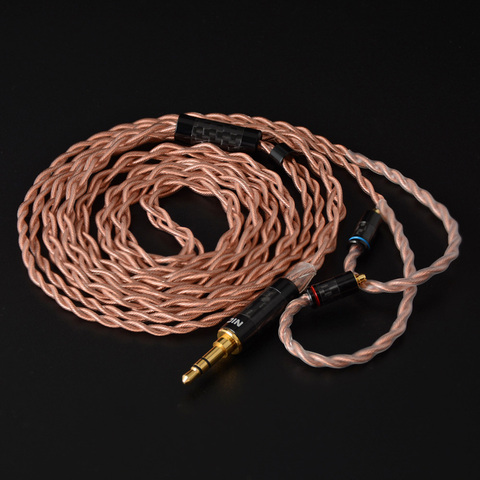 NiceHCK-Cable de cobre sin oxígeno de alta pureza, 4 núcleos, OFHC 4N, 3,5/2,5/4,4mm, enchufe MMCX/2 pines para C12 TRNV90 KZZSX NiceHCK NX7PRO/F3 ► Foto 1/6