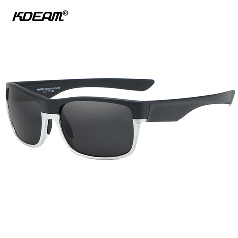 KDEAM-gafas de sol polarizadas deportivas para hombre, lentes con revestimiento de 145mm de ancho, Material TR90, con marco de espejo, KD189 ► Foto 1/1