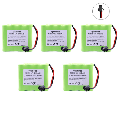 4,8 V 3000mah batería de NiMH Modelo M para Rc de coches juguetes tanques Robots barcos armas de batería de 4,8 v Ni-MH batería 4 * AA Paquete 1/2/3/4/5 PCS ► Foto 1/6