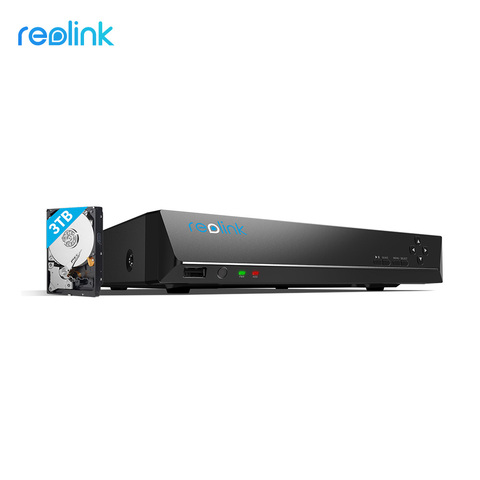 [4K NVR] Reolink 16ch DVR 4MP 5MP 4K PoE grabadora de Video en red con 3TB HDD para Reolink HD IP cámaras RLN16-410 ► Foto 1/6