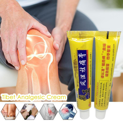 Crema analgésica tibetana para tratar la artritis dolor de articulación reumatoide, alivio del dolor de espalda, bálsamo analgésico pomada, crema base de hierbas, yeso ► Foto 1/5