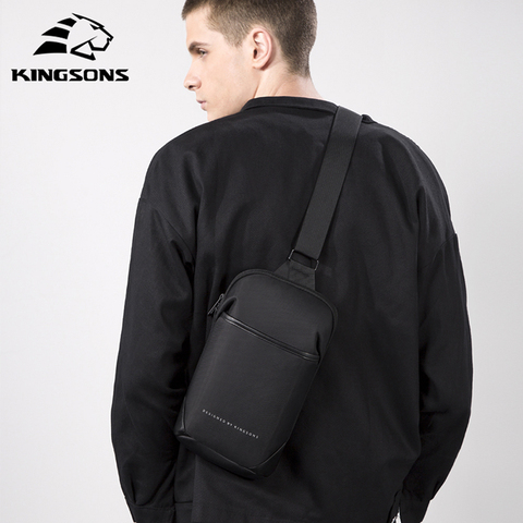 Kingsons-Bolso cruzado multifunción antirrobo para hombre, bolsas de mensajero de hombro, impermeable, de viaje corto ► Foto 1/6