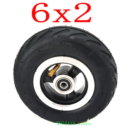 6 pulgadas 6X2 ruedas conjunto o neumático o tubo interior de rueda de Scooter eléctrico silla uso del camión 6 