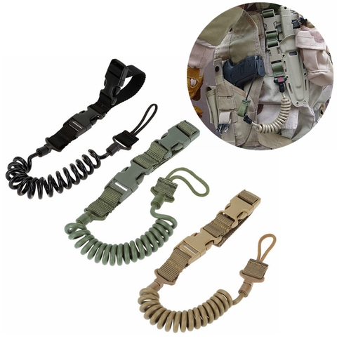 Cuerda de pistola táctica de dos puntos, tira de sujeción con muelles para exteriores, antipérdida, Airsoft, Paintball, tiro, ejército, militar, accesorios de caza ► Foto 1/6