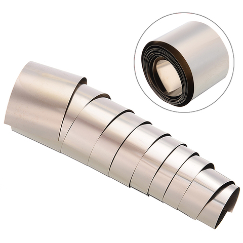Placa de níquel puro gris para máquina de soldadura por puntos de batería, lámina fina para máquina de soldadura por puntos de batería, 0,1x30x1000mm, 1 ud. ► Foto 1/6