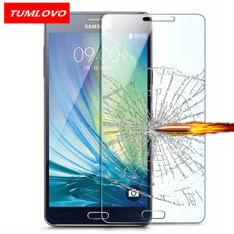 Para Samsung Galaxy J1 J3 J5 J7 A3 A5 A7 2016 2017 Grand Prime S7 S6 S5 S4 cristal templado claro Protector de pantalla frontal de la caja del teléfono ► Foto 1/6