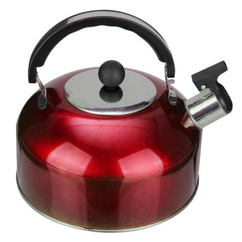 Hervidor de agua de acero inoxidable de 3L, tetera de té silbante para cocina del hogar, hervidor de té de fondo plano con sonido, cocina de inducción, estufa de Gas ► Foto 1/6