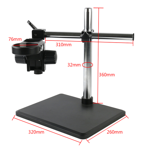 Trinocular microscopio Binocular microscopio estéreo Multi-ángulo ajustable mesa de Boom de trabajo 76mm soporte 32mm brazo ► Foto 1/6