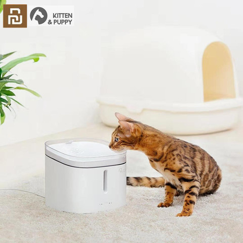YOUPIN-dispensador de agua para mascotas y gatos, 2L eléctrica de fuente de agua, tazón de Perro inteligente automático para beber ► Foto 1/5