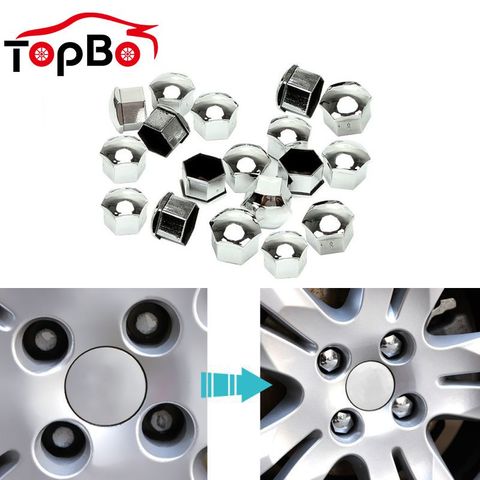 Tapas de tuercas de rueda de coche, 17, 19, 21mm, cubiertas de tuerca central, Perno de rueda, Protector de tornillo de cubo antioxidante, accesorios para coche, gran 20 piezas ► Foto 1/6