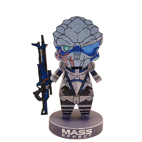 Figuras de acción de Garrus Vakarian para niños y adultos, Mini modelo de papel 3D de corte plegable, DIY Cubee, manualidades, juguetes PZ-116 ► Foto 1/3