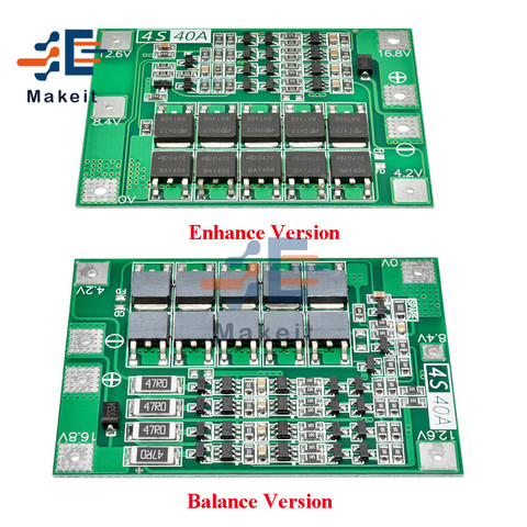 Módulo de cargador de batería de litio 4S 40A, PCB BMS 18650, placa de protección de celda Lipo con Balance para Motor de taladro 14,8 V 16,8 V ► Foto 1/1