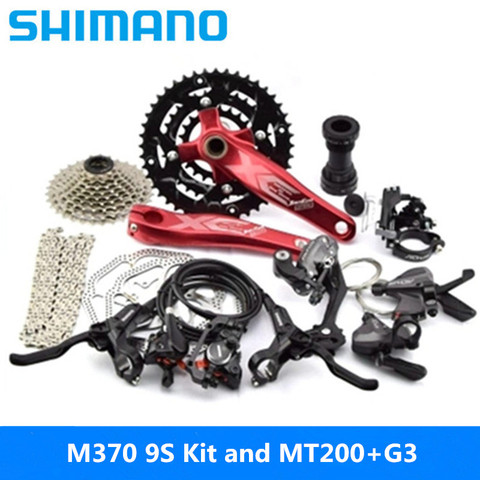 SHIMAN0 M370-gran juego de transmisión, Kit de 27 velocidades, Kit de bicicleta de montaña, esfera trasera de 9 velocidades, incluye otras marcas de 34,9 MM y MT200 + G3 ► Foto 1/4