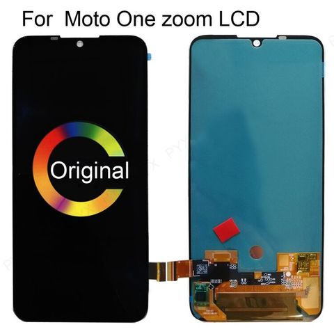 Pantalla Lcd Amoled para Moto One Zoom XT2010 Xt12010-1, montaje de digitalizador de cristal táctil, 6,39 