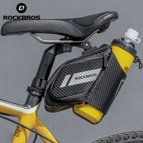 ROCKBROS-bolsa para bicicleta de montaña, accesorio reflectante y duradero, con botella de agua y bolsillo, 1,5 l ► Foto 1/6