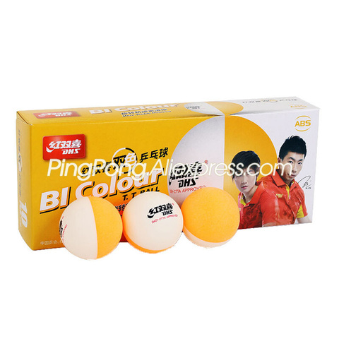 DHS BI-pelota de tenis de mesa de plástico ABS, Pelotas de Ping Pong DHS Original, Color/doble Color ► Foto 1/4