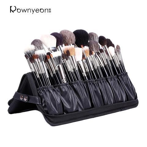 Rownyeon-organizador de brochas de maquillaje, conjunto de cepillos de bolsa profesional, negro (solo funda de cepillo) ► Foto 1/6