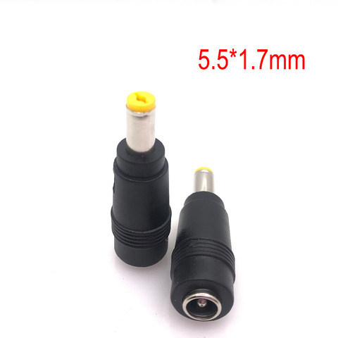 Adaptador de conector de alimentación de CC macho, 5,5x2,1mm, hembra a 5,5x1,7mm, para ordenador portátil ► Foto 1/1