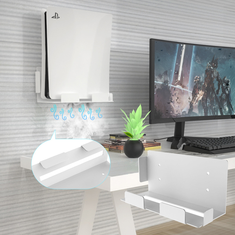 Para Ps5 consola de soporte de pared Ps5 consola de almacenamiento de juegos de Playstation 5 P5 Pared Soporte de apoyo colgante estable ► Foto 1/6