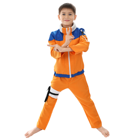 Calssic Anime Cosplay Naruto disfraces Cosplay de niños juvenil Uzumaki Naruto niños tamaño europeo envío gratis ► Foto 1/6