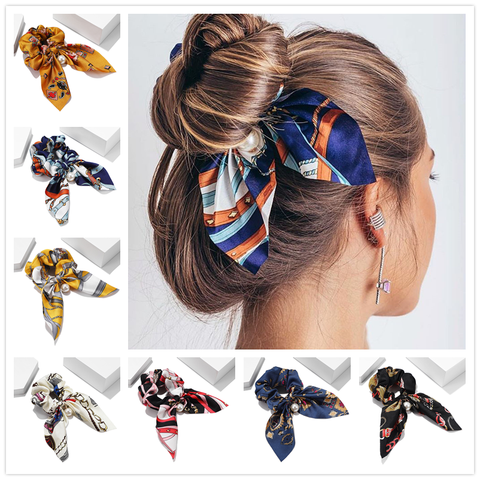 Nuevo vestido de gasa lazo elástico bandas para pelo para mujer niñas Color sólido Scrunchies diadema lazos de pelo de cola de caballo de pelo accesorios ► Foto 1/6