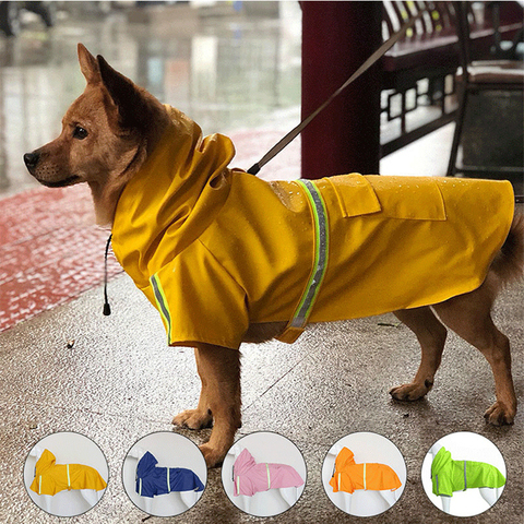 Chubasqueros S-5XL para perros pequeños, reflectantes, grandes y pequeños, chaqueta impermeable, transpirable, para exteriores ► Foto 1/6