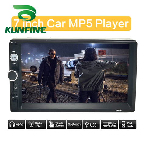 KUNFINE-reproductor Multimedia Universal para coche, de 7 pulgadas Radio estéreo con pantalla táctil, MP5, MP3, Bluetooth, FM, USB y AUX, 2 Din ► Foto 1/6