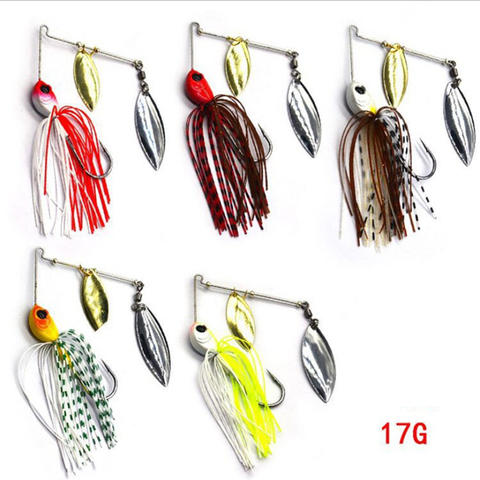 1 Uds señuelo de pesca 12/17g Wobblers señuelos anzuelo de cucharilla SPINNER para Pike Peche abordar todos los cebos artificiales de Metal lentejuelas Spinnerbait ► Foto 1/6