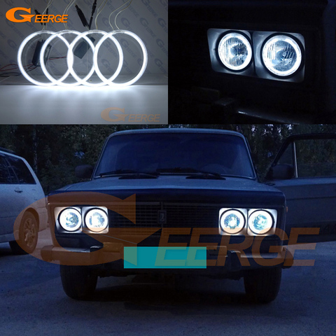 Anillos de Halo Ultra brillantes para coche Lada Vaz 2106, CCFL, Ojos de Ángel, accesorios para coche, 1976-2006 ► Foto 1/6