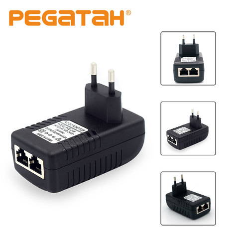 Adaptador de corriente POE para cámara IP, inyector Ethernet CCTV de 48V /12V, 0.5A /2A, 24W, para teléfonos IP, interruptor, opción EU/US ► Foto 1/6