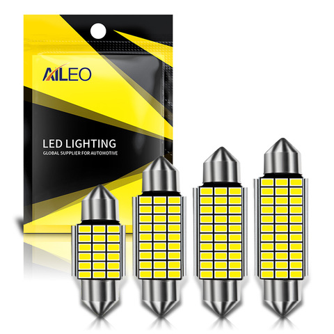 AILEO 1x C10W C5W festón Canbus LED 31mm 36mm 39mm 42mm para coche bombilla luz de lectura Interior lámpara de placa de matrícula blanco libre de Error ► Foto 1/6