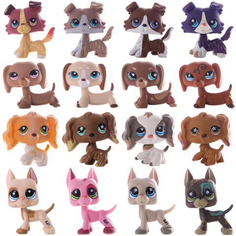 LPS mascota pequeña tienda de pelo corto gato Gran Danés Collie perro Spaniel perro colección modelo de figuras de acción muñecas y juguetes para niños de regalo ► Foto 1/6