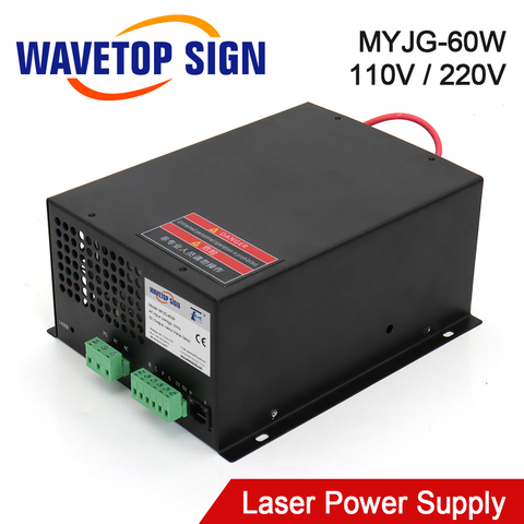 WaveTopSign 60W CO2 fuente de alimentación láser para CO2 láser máquina cortadora de grabado MYJG-60W ► Foto 1/6