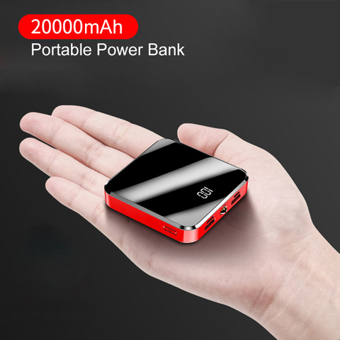 Mini banco de energía de 20000mAh, batería externa con USB Dual, pantalla LED, Banco de energía para Xiaomi mi, iPhone, Samsung, note 10 plus ► Foto 1/6