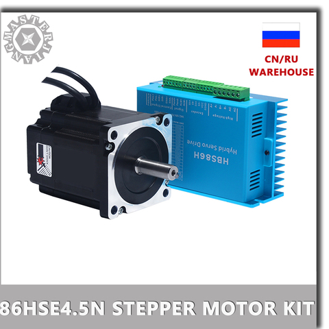 Motor paso a paso de circuito cerrado 86HSE4.5N + HBS86H, 86, servomotor Nema 34, 4,5 nm, Nema34 86, circuito cerrado híbrido, 2 fases ► Foto 1/5