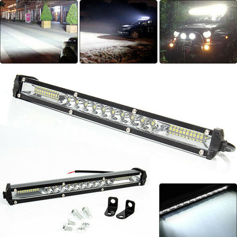 Barra de luz LED antiniebla DE TRABAJO, foco reflector de 90W, 12-24V, para camión, SUV, coche, Camper ► Foto 1/6