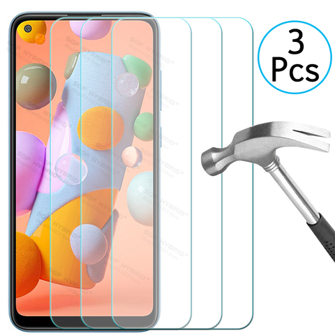 Protector de pantalla para Samsung Galaxy, película protectora de vidrio, cubierta completa, limpia, para A11, A21, A31, A41, A51, A71, A01, M11, M21, M31, 3 uds. ► Foto 1/6