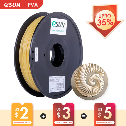 ESUN Soluble en agua PVA de 3D impresora PVA filamento 1,75mm 0,5 KG 1.1LBS 3D de impresión de Material de apoyo para 3D impresora ► Foto 1/6