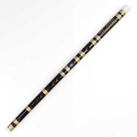 CDEFG-Flauta negra hecha a mano, instrumento Musical de bambú, flauta profesional Dizi con línea también adecuada para principiantes ► Foto 1/1