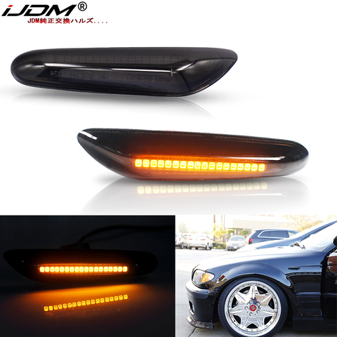 IJDM OEM amarillo ámbar Sidemarker lámparas para BMW E90 E91 E92 E93 E60 E87 E82 E46 X1 X3 X5 luz LED de intermitente/Accesorios ► Foto 1/6