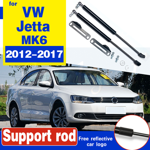 Para VW Jetta MK6 2012-2017 para cubierta de motor frontal apoyo resorte de puntal de barra hidráulica shock barras de soporte ► Foto 1/6