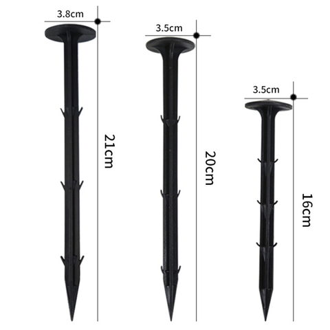 12 16 21cm jardín invernadero contra la hierba Mat tela uñas barrena para tierra fijación púas más Grande Tapa PP materiales plantas película clavijas ► Foto 1/6