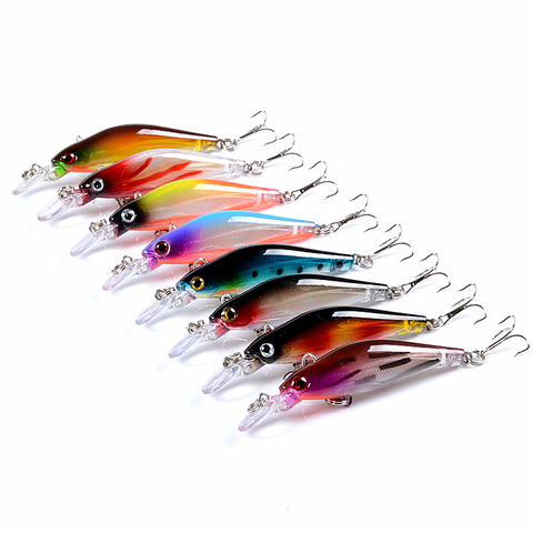 Minnow-Señuelos de Pesca de 8,3 cm, 6,2g, cebos de plástico duro Artificial, ojos 3D, Crankbait, Wobblers, aparejo de Pesca de Lucio ► Foto 1/6