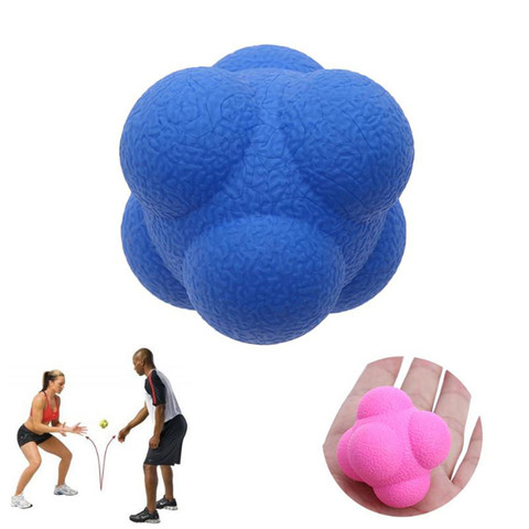 Bola de reacción Hexagonal de 5,5 cm, Bola de silicona para Coordinación de agilidad, ejercicio de reflejos, Fitness, entrenamiento ► Foto 1/6