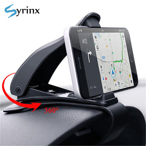 Soporte de teléfono para salpicadero de coche Syrinx soporte para teléfono móvil Universal para coche rotación 360 para iphone X XR XS Samsung Smartphone ► Foto 1/6