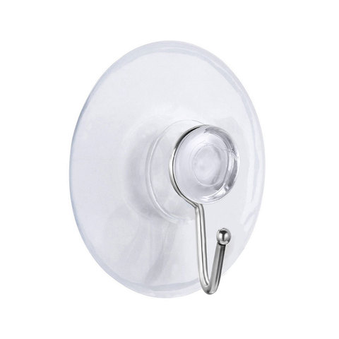 10 Uds 4cm gran adherencia a la pared ganchos transparente ganchos cocina cuarto de baño percha succiona taza tontos ► Foto 1/6