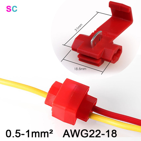 Terminal eléctrico aislante de crimpado rápido, AWG22-10 Scotch Lock, sin rotura, empalme de cable, 30 Uds./40 Uds. ► Foto 1/6